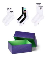 Dárkový set – Černo-bílé funkční ponožky 